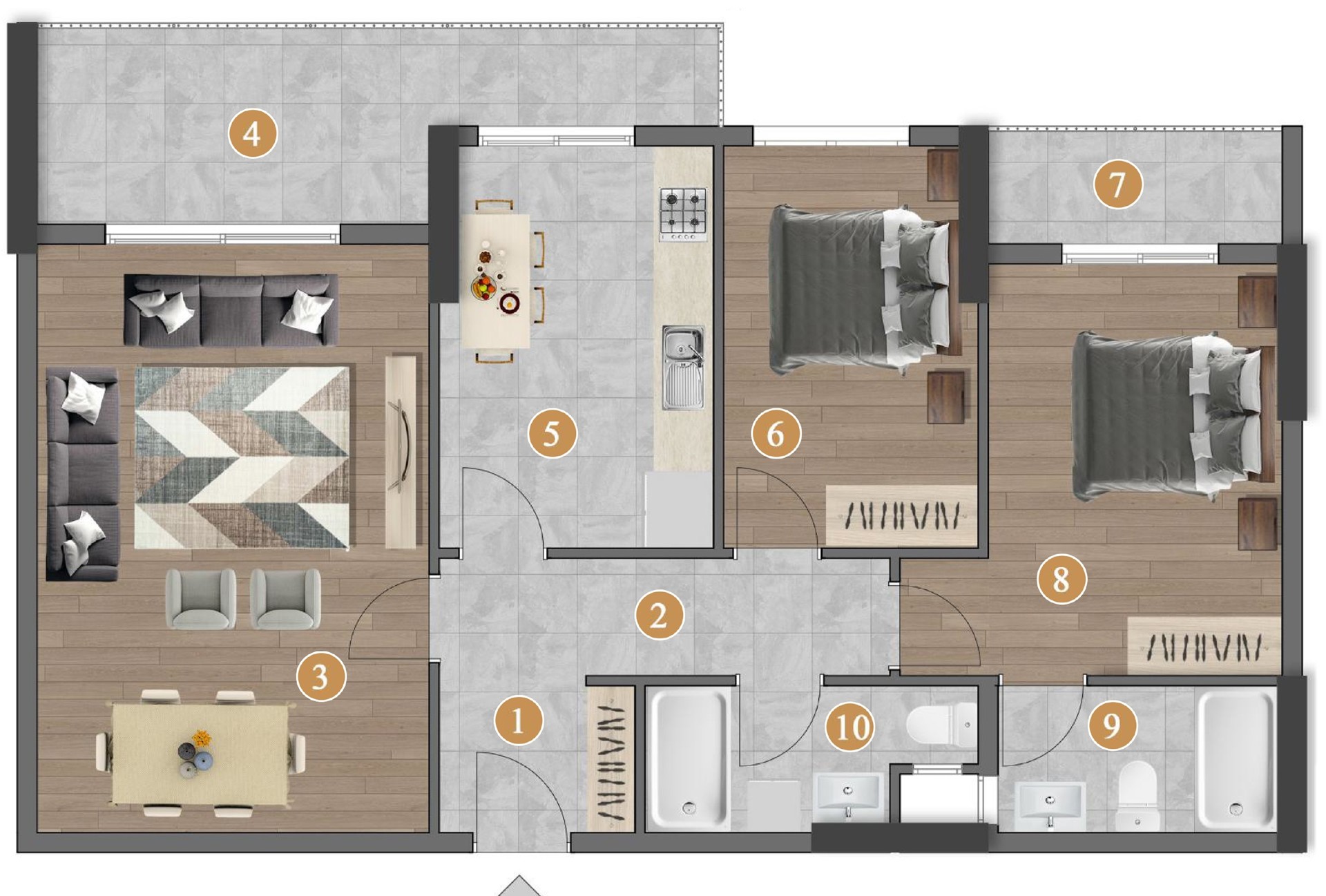 B1 Blok Normal Kat plan görseli