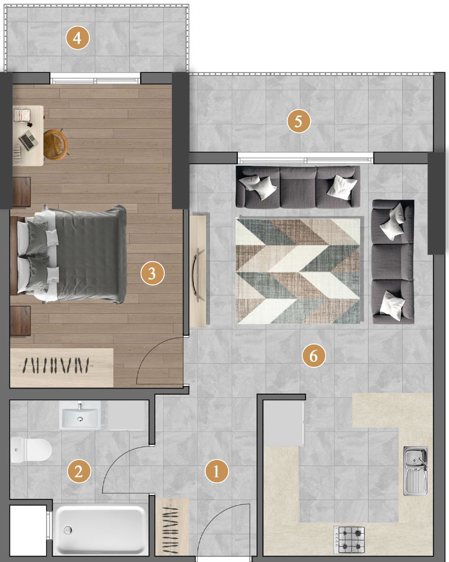 A2 Blok Normal Kat plan görseli